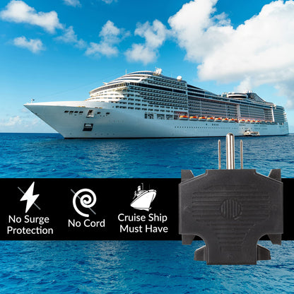 Maximm 3-Outlet Adapter Plug, Splitter Plug Outlet Expands Single Outlet Into 3 Outlets, Portable Wall Outlet Adapter UL Certified