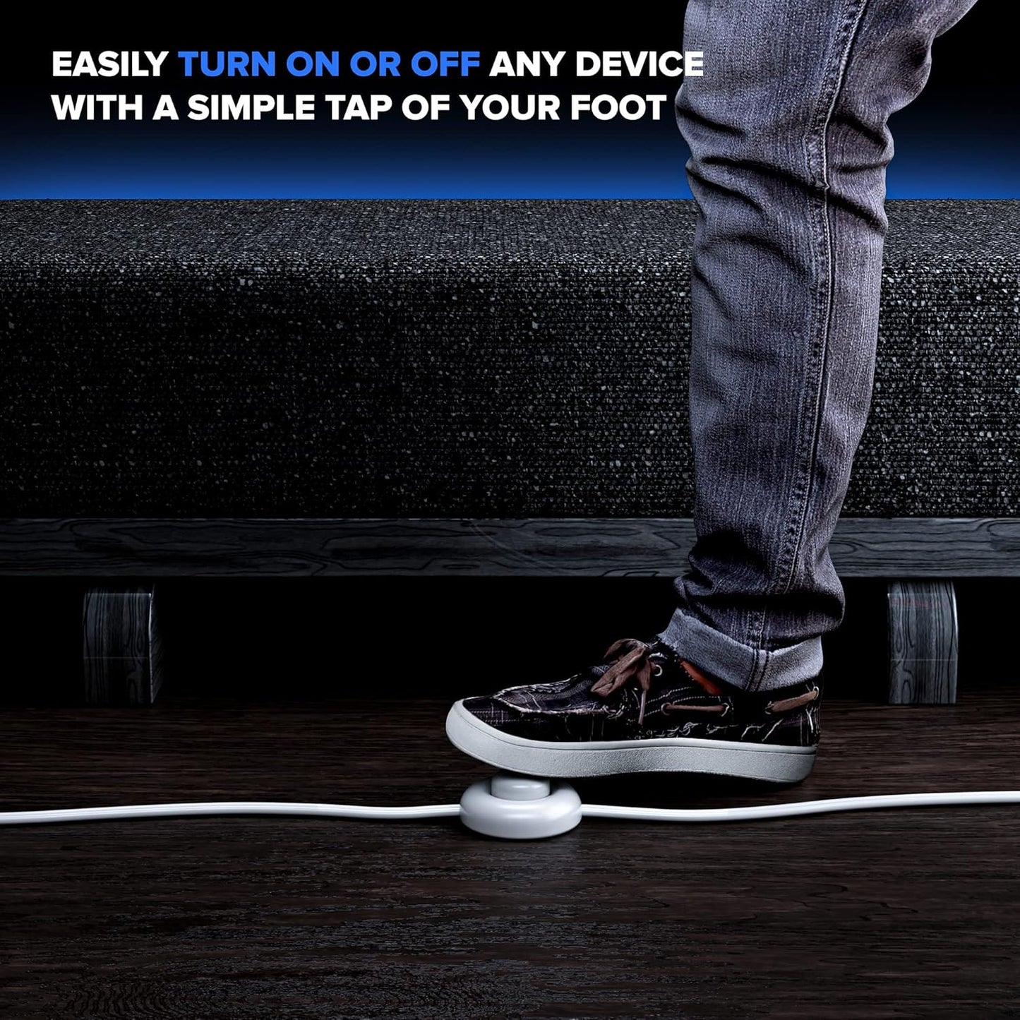 Maximm Extension Cord with on and Off Switch, Flat Plug Extension Cord with Multiple Outlets