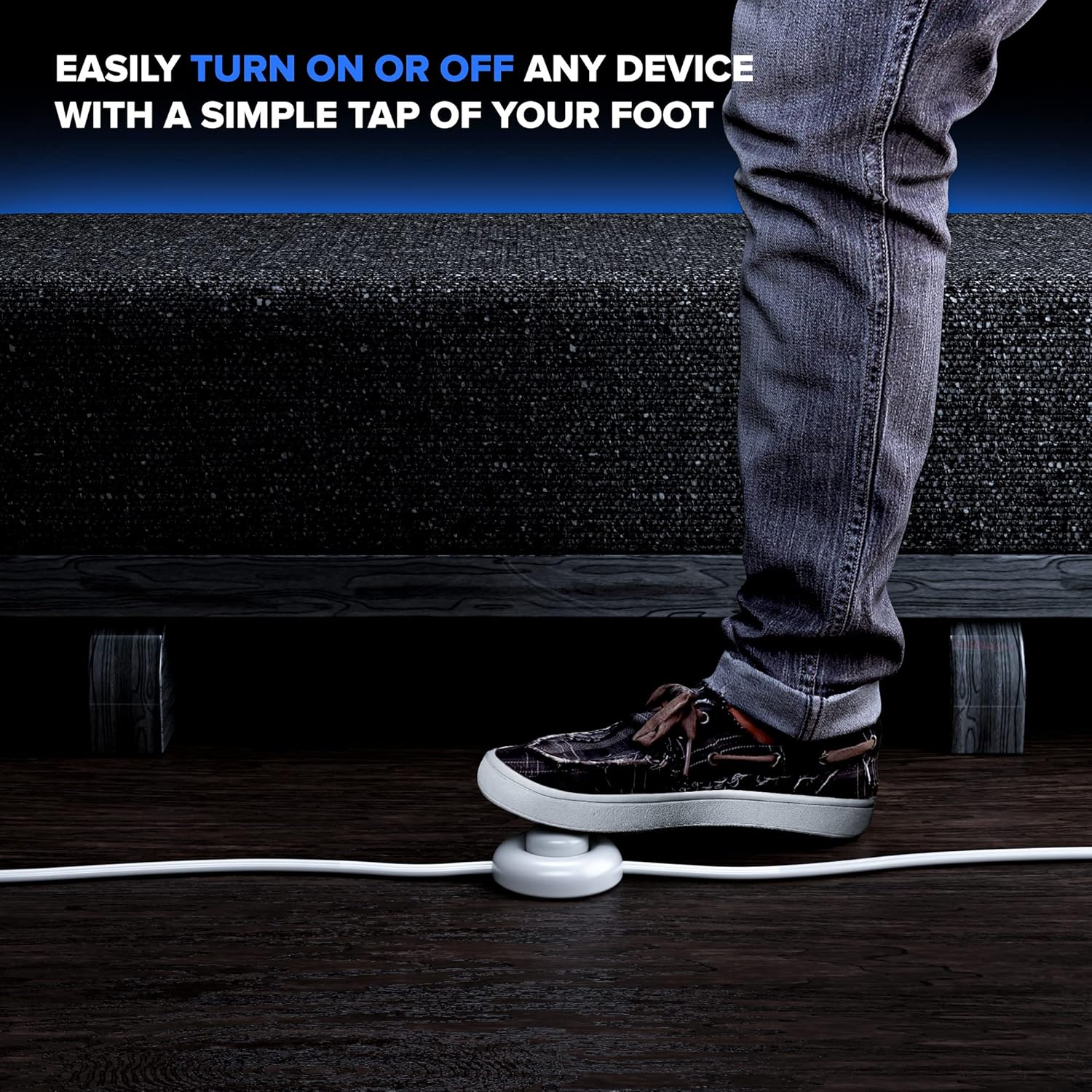 3-Outlet Extension Cord with Foot Switch