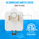 Maximm 2 Prong to 3 Prong Adapter, Ground Lifter Plug and Outlet Converter Turns Any 2 Prong Outlet Into a 3 Prong Outlet, ETL Listed