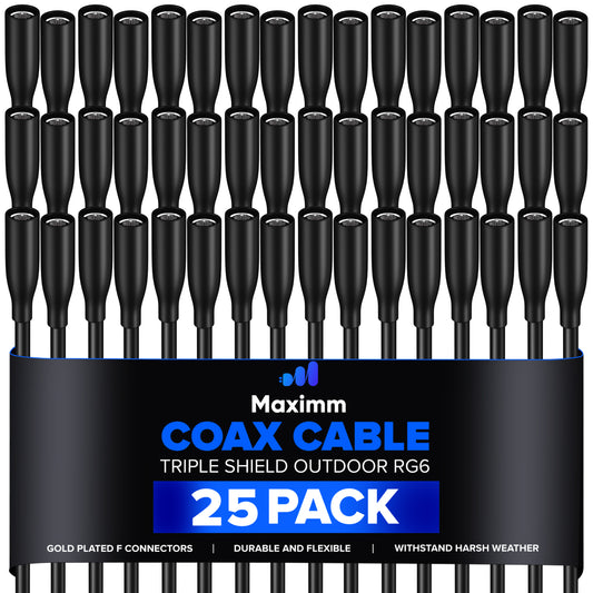 Coaxial Cable Outdoor 25 Pack
