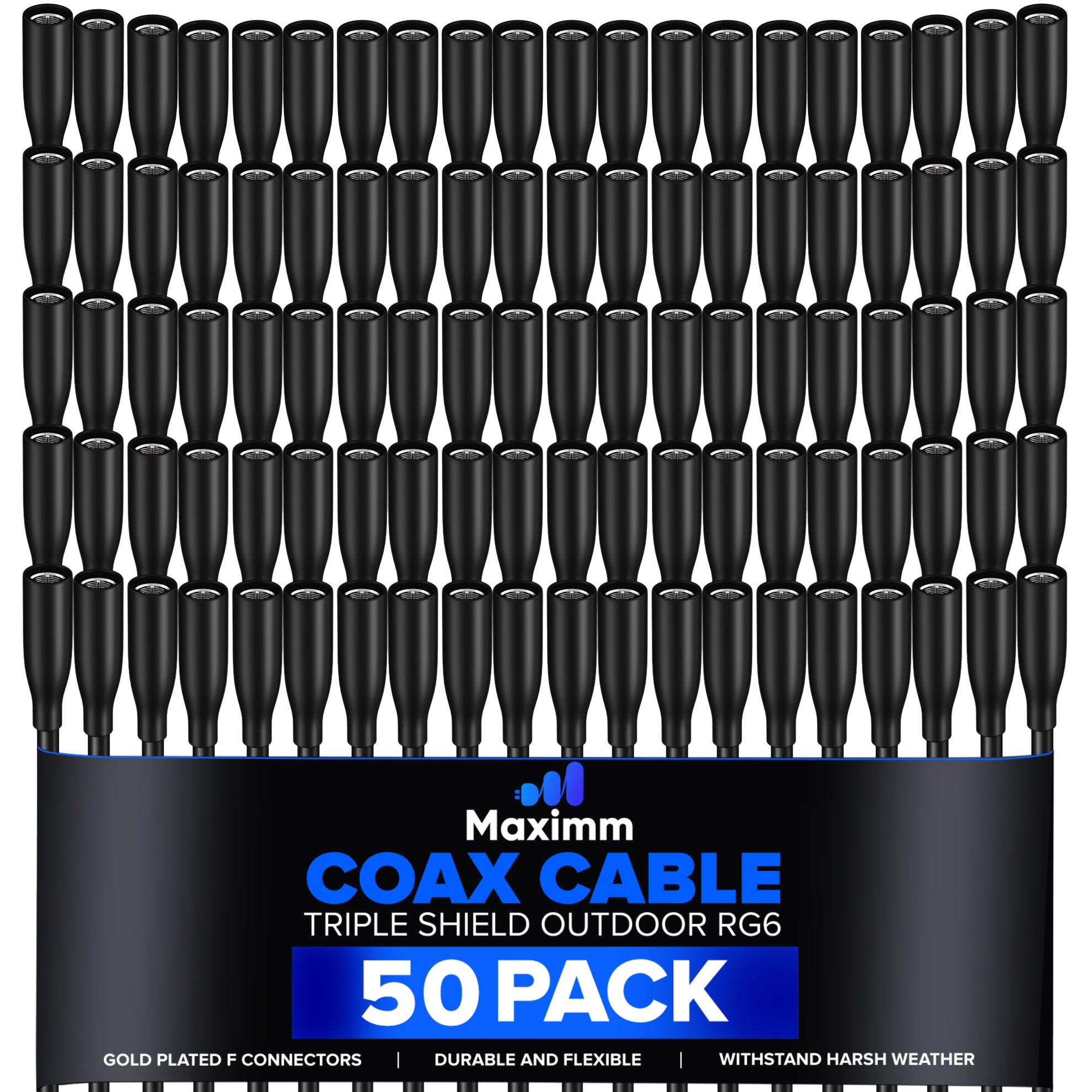 Coaxial Cable Outdoor 50 Pack