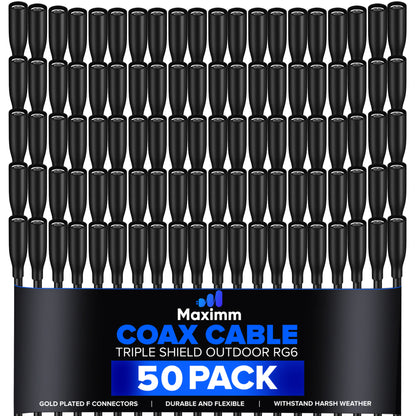 Coaxial Cable Outdoor 50 Pack