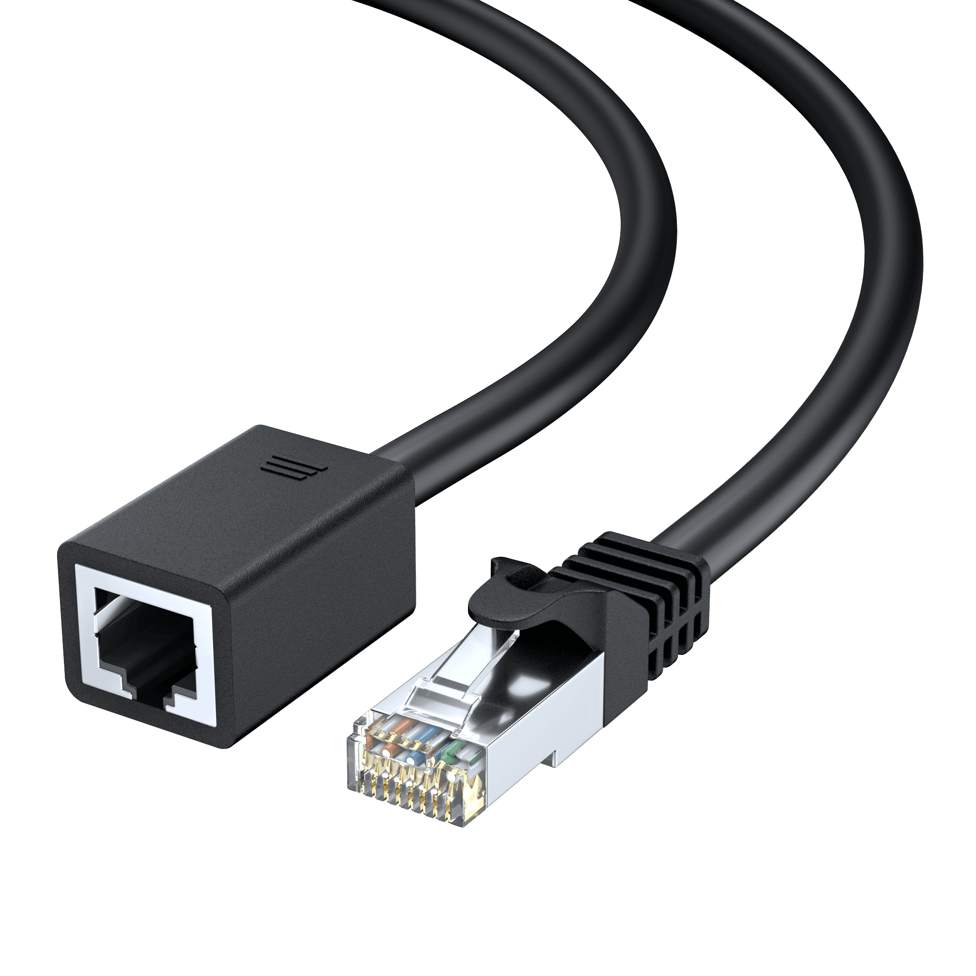Maximm Cat6 Ethernet Extension Cable Male-to-Female Connector, 2 Pack ...