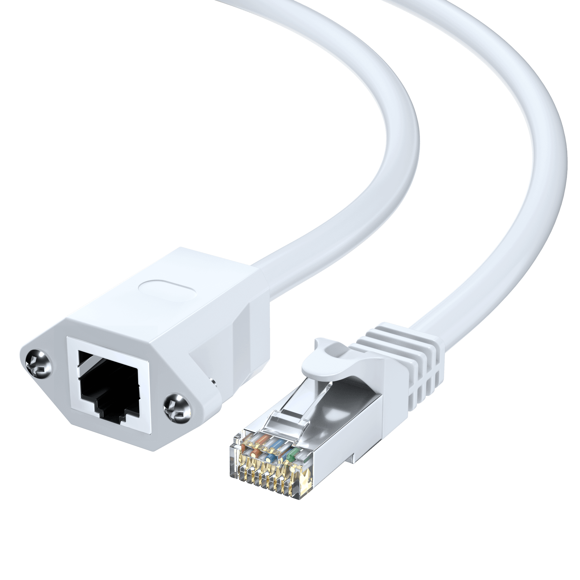 Maximm Cat6 Ethernet Extension Cable Male-to-Female Connector with Scr ...