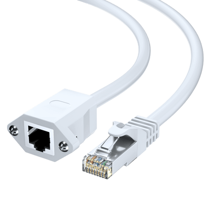 Maximm Cat6 Ethernet Extension Cable Male-to-Female Connector, Internet LAN Cable with Screws