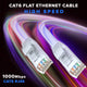Cat6 Ethernet Cable Flat High-Speed Network Cables for Gaming, Streaming, Router, Modem, PC, PS5, Xbox - Durable & Space-Saving Design