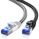 Maximm Cat7 Flat Braided Ethernet Cable, Network LAN Internet Patch Cable