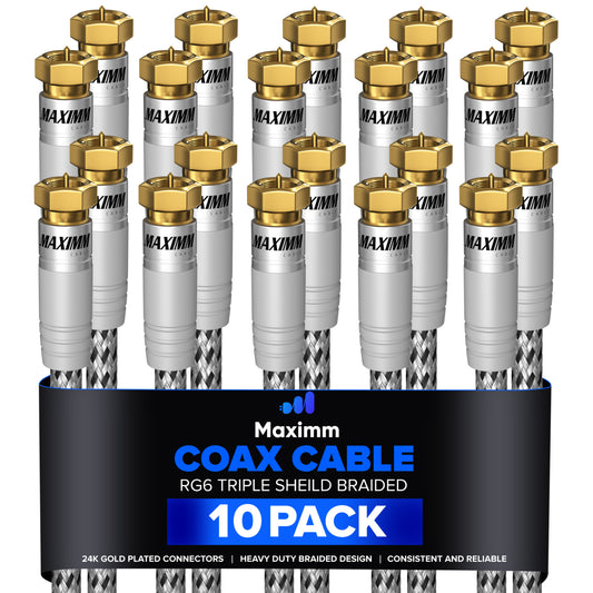 Coaxial Cable Braided 10 Pack