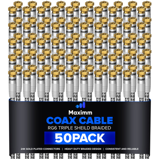 Coaxial Cable Braided 50 Pack