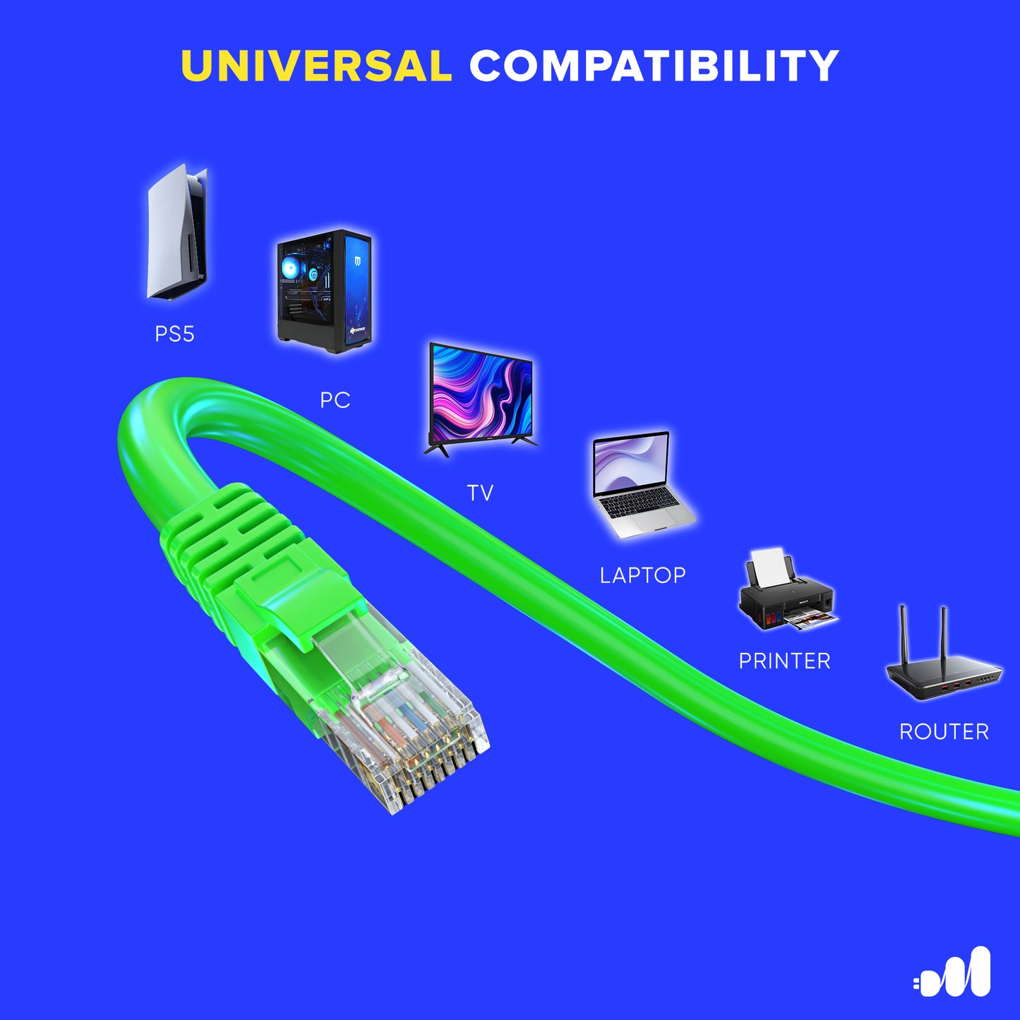 Maximm Cat6 Ethernet Cable Pure Copper - UTP Cable