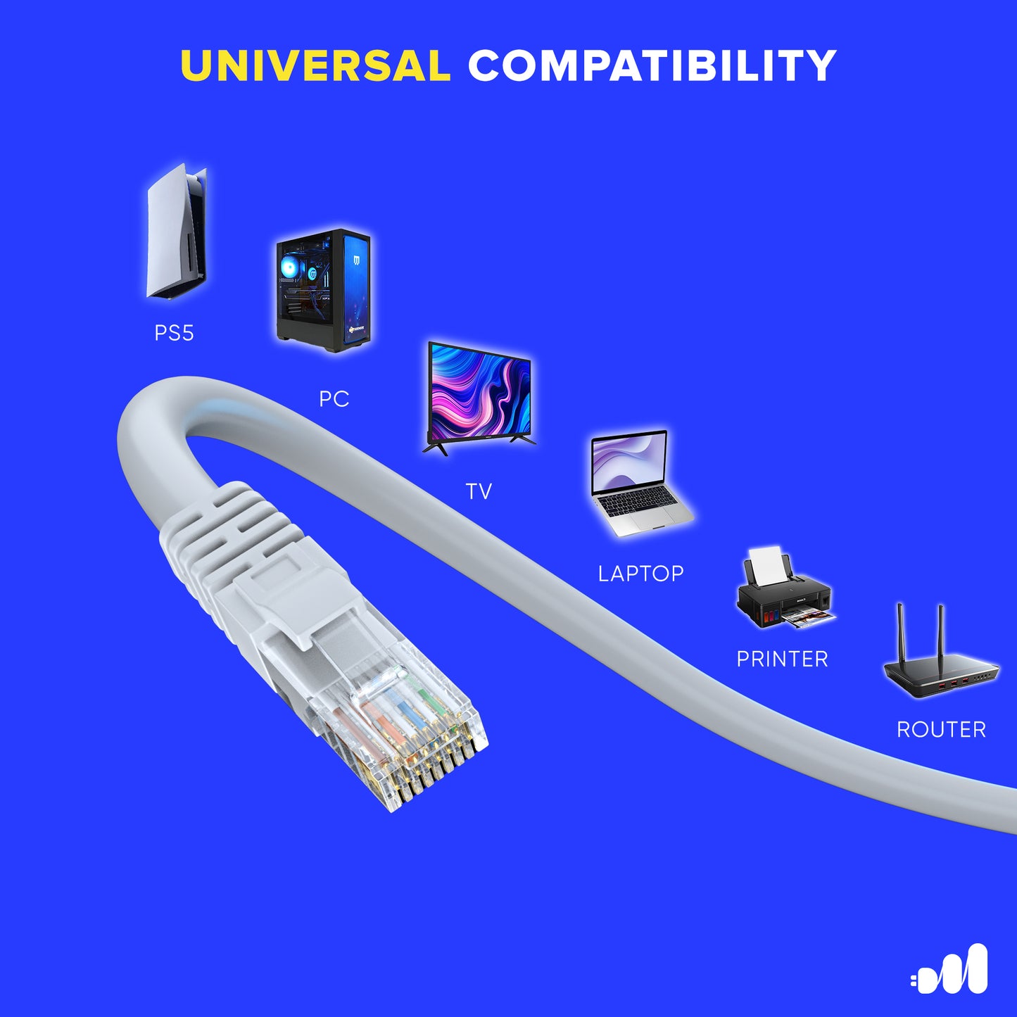 Maximm Cat6 Ethernet Cable Pure Copper - UTP Cable