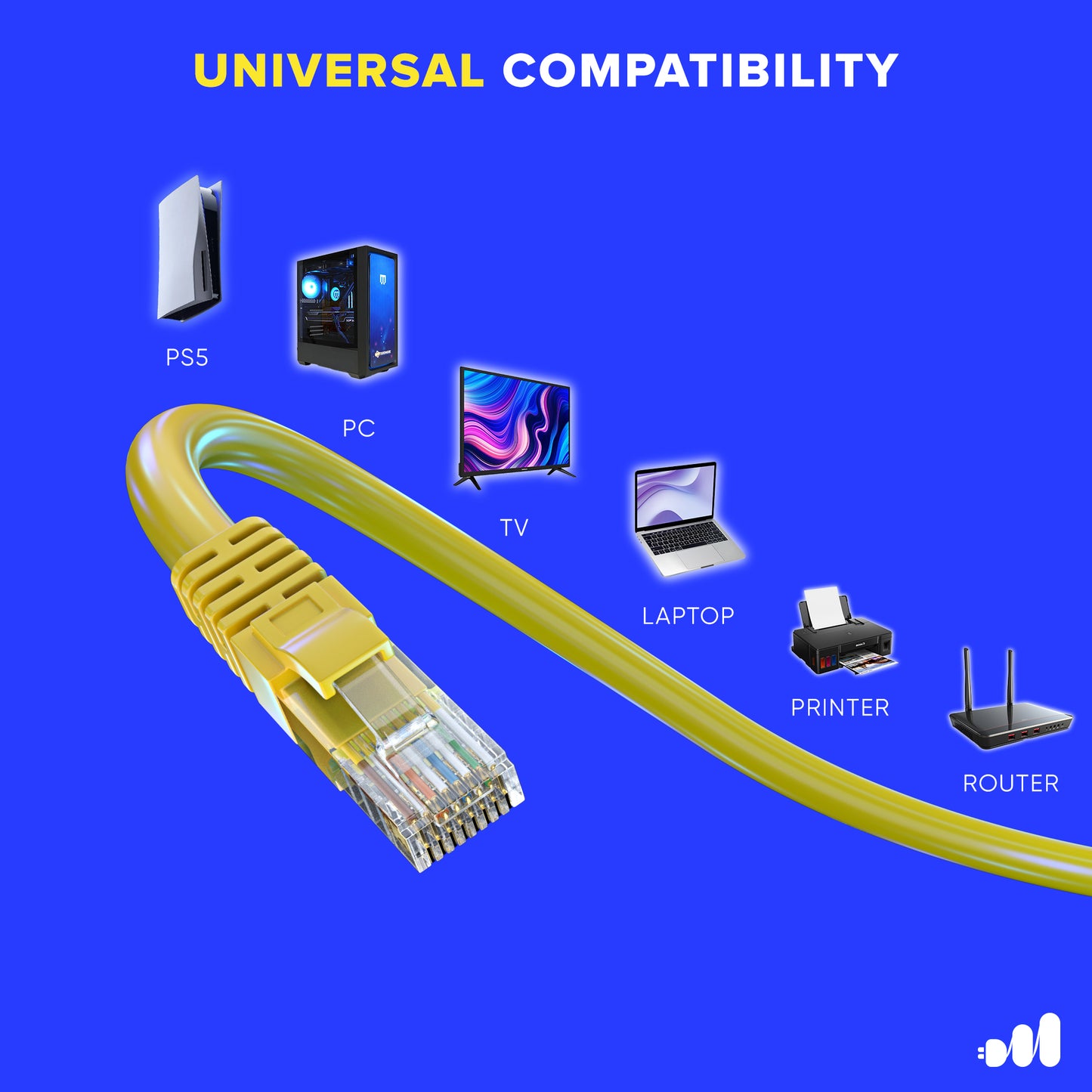 Maximm Cat6 Ethernet Cable Pure Copper - UTP Cable