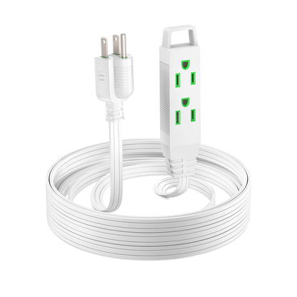 Extension Cord with 3 Outlets, Flat Extension Cord ETL Listed