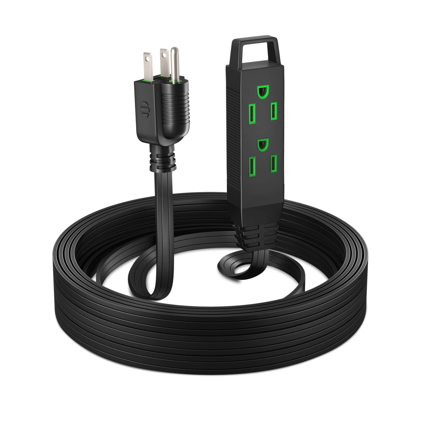 Extension Cord with 3 Outlets, Flat Extension Cord ETL Listed