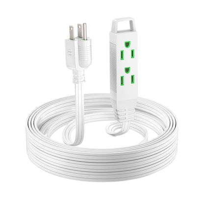 Extension Cord with 3 Outlets, Flat Extension Cord ETL Listed