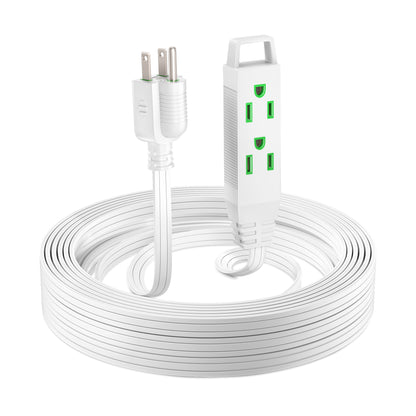 Extension Cord with 3 Outlets, Flat Extension Cord ETL Listed