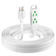 Extension Cord with 3 Outlets and Built-in Loop, Flat Extension Cord ETL Listed