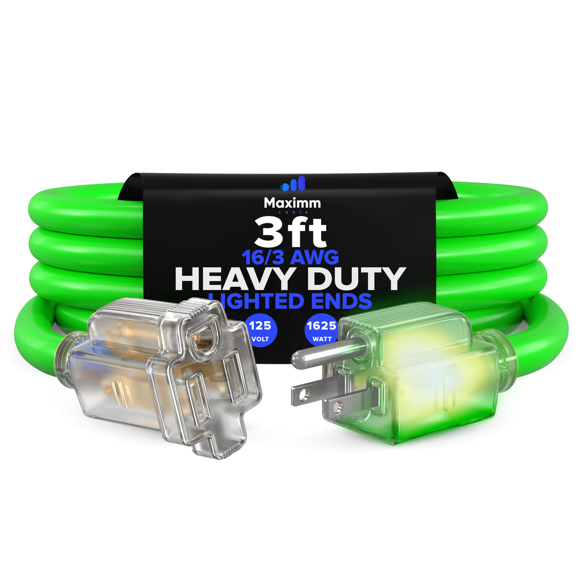 1-Outlet Lighted Extension Cord 16 Gauge
