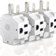 Maximm 3-Outlet Adapter Plug, Splitter Plug Outlet Expands Single Outlet Into 3 Outlets, Portable Wall Outlet Adapter UL Certified