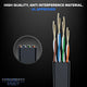 Cat6 Ethernet Cable Flat High-Speed Network Cables for Gaming, Streaming, Router, Modem, PC, PS5, Xbox - Durable & Space-Saving Design