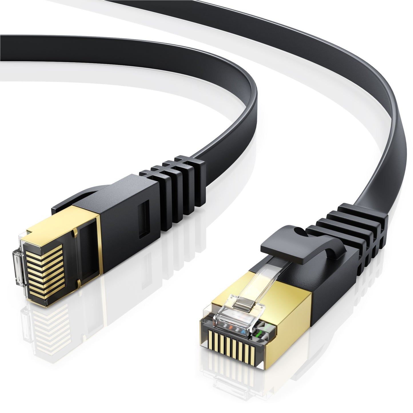 Maximm Cat7 Flat Ethernet Cable RJ45, LAN Cable, Internet Cable, Patch and Network Cable Cord