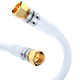 Maximm Coaxial Cable RG6 Coax Cable, TV Cable for Digital TV Aerial, Satellite Cable - Cable Cord Cable Wire - with Gold Plated F Connectors