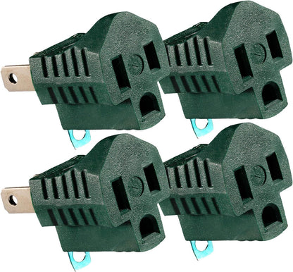 Maximm 2 Prong to 3 Prong Outlet Adapter, Polarized Grounding Converter ETL Two Prong to Three prongs Outlets ETL Listed