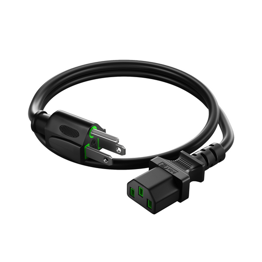 Maximm Universal Computer Monitor Power Cord, C13 Power Cable for Monitor, PC, Desktop, Printer, Scanner, 16 AWG