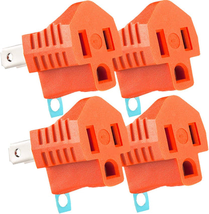 Maximm 2 Prong to 3 Prong Outlet Adapter, Polarized Grounding Converter ETL Two Prong to Three prongs Outlets ETL Listed