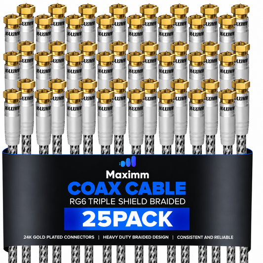 Coaxial Cable Braided 25 Pack