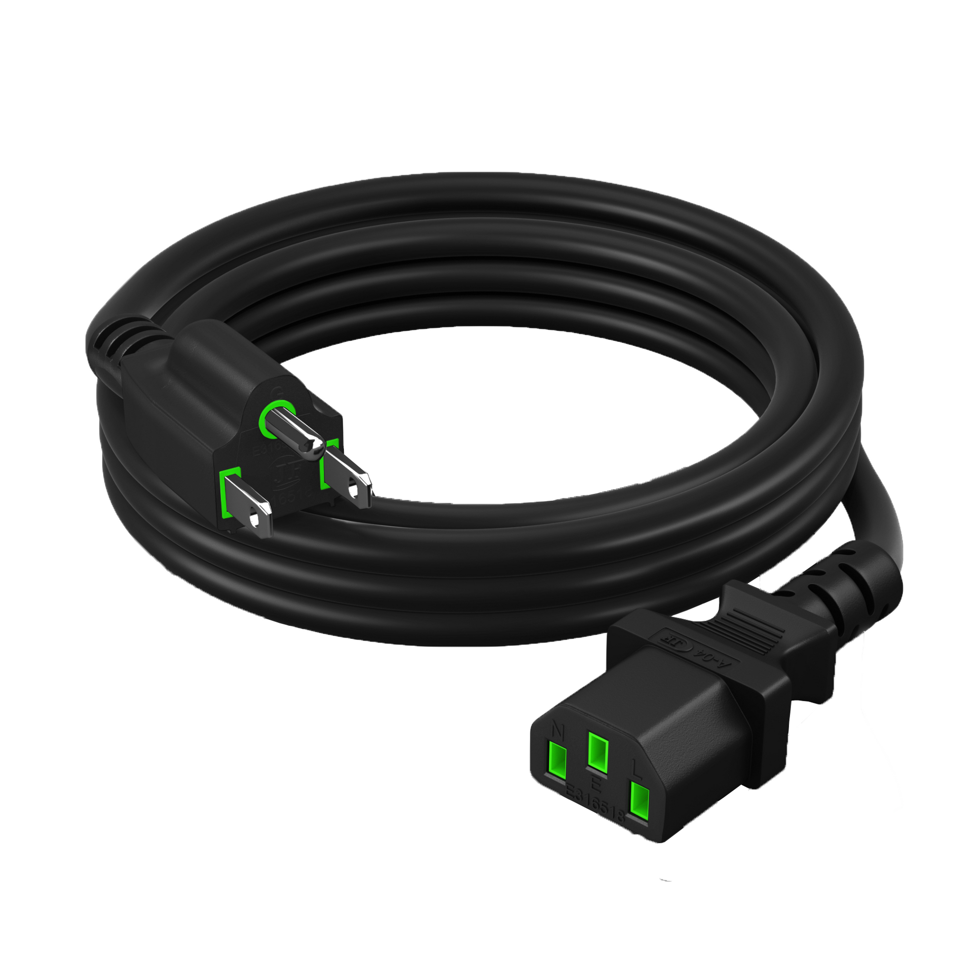 Universal PC/Monitor Power Cord 16AWG