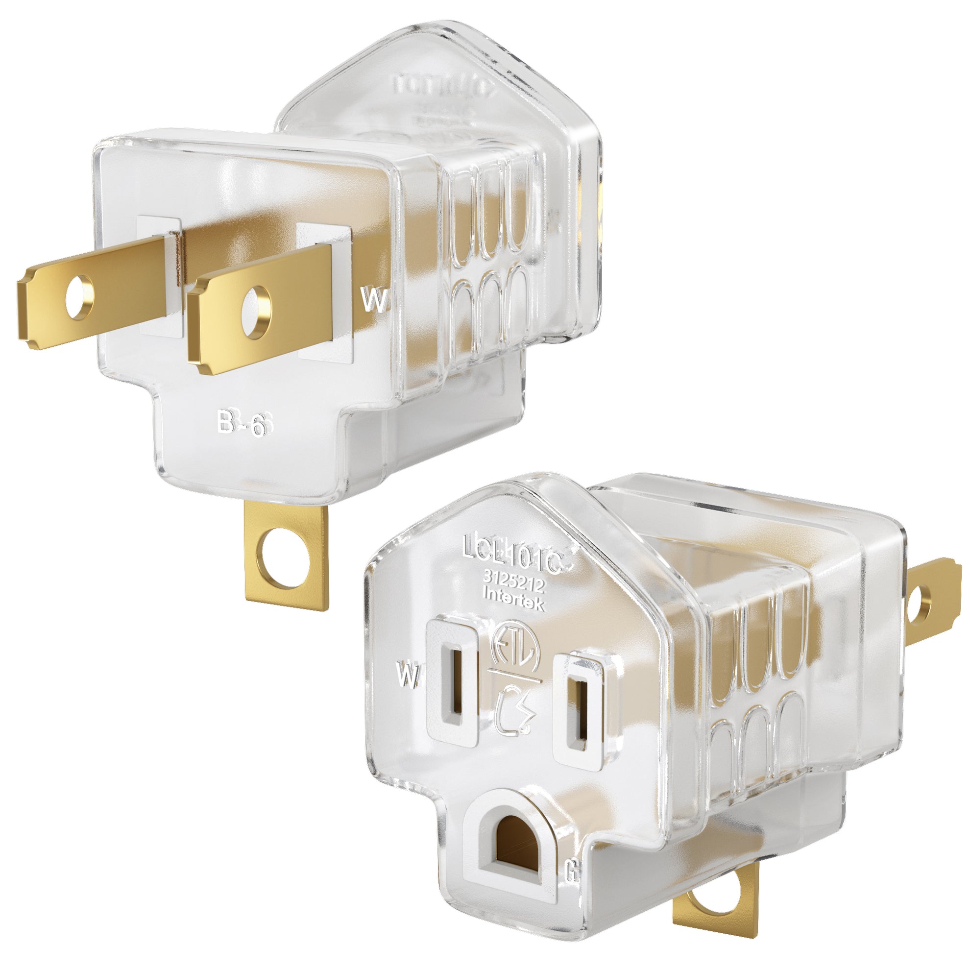 Maximm 2 Prong to 3 Prong Adapter, Ground Lifter Plug and Outlet Converter Turns Any 2 Prong Outlet Into a 3 Prong Outlet, ETL Listed