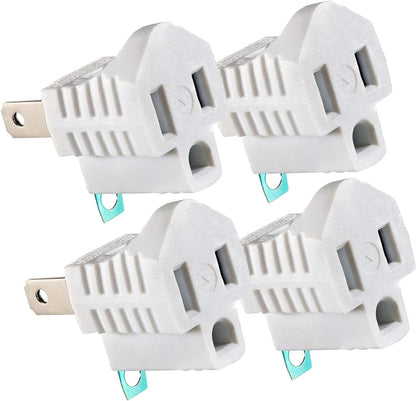 Maximm 2 Prong to 3 Prong Outlet Adapter, Polarized Grounding Converter ETL Two Prong to Three prongs Outlets ETL Listed